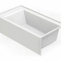 New ✨ Aquatic Industries Everyday 60 x 37-1/4 in. Soaker Alcove Bathtub with Right Drain in White ❤️