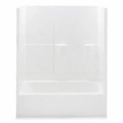 Buy 😉 Aquatic Industries Everyday 60 x 30 in. Left-Hand 3-Piece Tub and Shower in White 💯