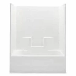 New ✔️ Aquatic Industries Everyday 60 in. Left-Hand Drain Tile Tub & Shower Unit in White ❤️