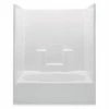New 💯 Aquatic Industries Everyday 60 x 41 in. Left-Hand Oval Tile Tub and Shower in White 👏 -Aquatic Industries Shop Query 125