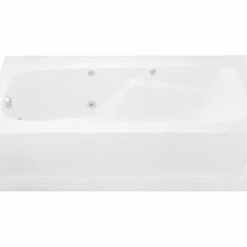 Hot Sale ✨ Aquatic Industries Everyday 72 x 37-1/4 in. Soaker Alcove Bathtub Left Drain in White 🛒
