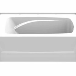 Flash Sale 😍 Aquatic Industries Everyday 60 x 36 in. Soaker Alcove Bathtub with Left Drain in White ❤️