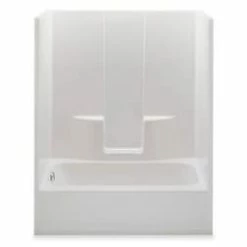 Outlet ⭐ Aquatic Industries Everyday 60 x 35-3/4 in. Tub & Shower Unit with Left Drain in White 🎉