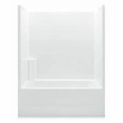 New 🧨 Aquatic Industries Everyday 60 x 32 in. Right-Hand Smooth Tile Tub and Shower in White 🎉