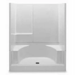 Outlet 😉 Aquatic Industries Remodeline Sectionals 35-1/4 x 60 x 73-1/4 in. Alcove Shower Unit in White 🧨