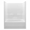Best Sale 👍 Aquatic Industries Everyday 60 x 43-1/4 in. Tub & Shower with Left Drain in White 🛒 -Aquatic Industries Shop Query 202
