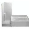 Budget ⌛ Aquatic Industries Darsey 114 x 43-1/4 in. Tub & Shower Unit with Right Drain in White 💯 -Aquatic Industries Shop Query 214