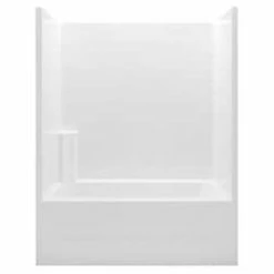 Buy 🥰 Aquatic Industries Everyday 60 x 33-1/4 in. Tub & Shower Unit with Left Drain in White ❤️