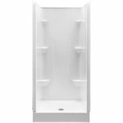 Best Sale 😉 Aquatic Industries 36 x 36 x 76 in. Alcove Shower Unit in White 👏