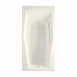 Buy ⭐ Builder's Choice 72 x 41-1/2 in. Drop-In Bathtub with Universal Drain in Biscuit ❤️