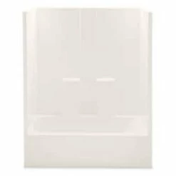 Discount 🥰 Aquatic Industries Everyday 60 x 31-1/4 in. 42 gal Alcove AcrylX™ Rectangle Tub and Shower Unit with Right Drain in Biscuit 🔥