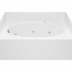 New 😀 Aquatic Industries Everyday 60 x 43-1/4 in. Soaker Alcove Bathtub Right Drain in White 🌟