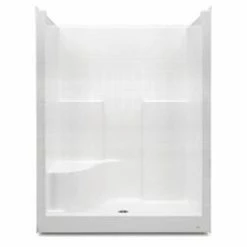 Flash Sale 🔥 Aquatic Industries Everyday 37-1/4 x 60 x 77-1/4 in. Alcove Shower Unit in White 😍