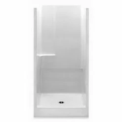 Outlet ❤️ Aquatic Industries Remodeline Sectionals 37-1/4 x 36 x 73-1/4 in. Alcove Shower Unit in White 😉