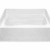 Flash Sale 😍 Aquatic Industries Everyday 60 x 43-1/4 in. Soaker Alcove Bathtub Left Drain in White 🧨 -Aquatic Industries Shop Query 305