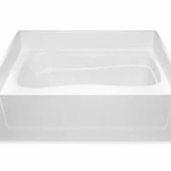 Flash Sale 😍 Aquatic Industries Everyday 60 x 43-1/4 in. Soaker Alcove Bathtub Left Drain in White 🧨