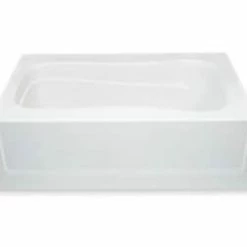 Promo ⌛ Aquatic Industries Everyday 60 x 37-1/4 in. Soaker Alcove Bathtub with Left Drain in White 🔥