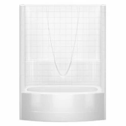 Cheapest ⌛ Aquatic Industries Everyday 60 x 31-1/4 in. Tub & Shower Unit with Right Drain in White ❤️