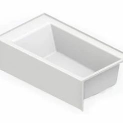 Budget 🥰 Aquatic Industries Everyday 66 x 37-1/4 in. Soaker Alcove Bathtub with Right Drain in White 😉