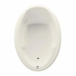 Best Sale 🔥 Builder's Choice 60 x 42 in. Drop-In Bathtub with Universal Drain in Biscuit 🔔