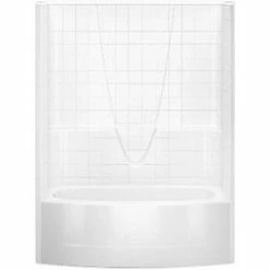 Cheapest 👏 Aquatic Industries Everyday 60 x 60 in. Tub and Shower with Left Hand Drain in White ❤️