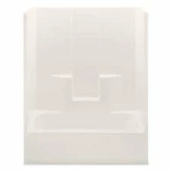 Best deal 🎉 Aquatic Industries Everyday 60 x 33-1/4 in. Tub & Shower Unit with Left Drain in Biscuit ✨