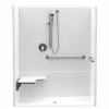 Cheap 🥰 Aquatic Industries FreedomLine 37-1/8 x 60 x 77-3/4 in. Alcove Shower Unit in White ⭐ -Aquatic Industries Shop Query 408