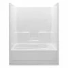 Coupon 😍 Aquatic Industries Everyday 60 x 43-1/4 in. Tub & Shower Unit with Left Drain in White 😉 -Aquatic Industries Shop Query 411