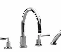 Flash Sale 🌟 Dornbracht USA Tara Deckmount Tub Mixer Hand Shower with Double Lever Handle in Polished Chrome 🔥