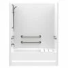 Flash Sale 😍 Aquatic Industries FreedomLine 60 in. Left-Hand Tub and Shower with 4 Grab Bar in White 👍 -Aquatic Industries Shop Query 54