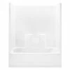 Promo 🎁 Aquatic Industries Everyday 60 x 30 in. Left-Hand Tile Tub and Shower in White 🎁 -Aquatic Industries Shop Query 58