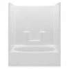 Cheap 😉 Aquatic Industries Everyday 60 in. Left-Hand Above Floor Rough Tile Tub and Shower in White 😀 -Aquatic Industries Shop Query 62