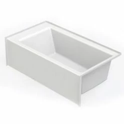 Best deal 🥰 Aquatic Industries Everyday 60 x 33-1/4 in. Soaker Alcove Bathtub Right Drain in White ✨