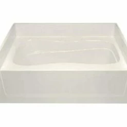 Best deal 😍 Aquatic Industries Everyday 60 x 43-1/4 in. Soaker Alcove Bathtub Right Drain in Biscuit 🛒