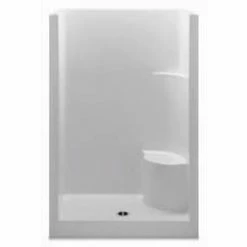 Cheapest 🔔 Aquatic Industries Everyday 34-3/4 x 48 x 73 in. Alcove Shower Unit in White 🔔