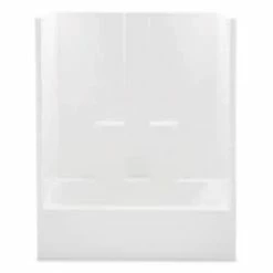 Buy 👍 Aquatic Industries Everyday 60 x 30 x 73-1/4 in. Left-Hand Tub and Shower in White 🎁